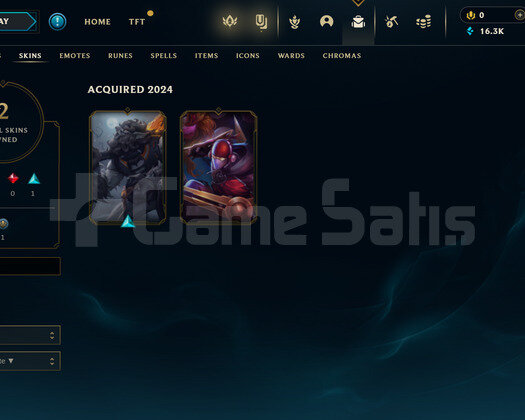 TR Unranked | 2 Kostüm - 16K Mö | LoL Hesap