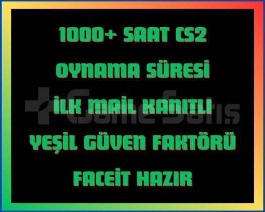Faceit Hazır 1000+ Saat CS2 + MAİL