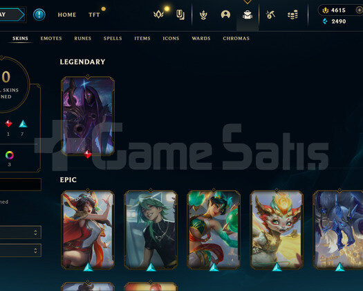 TR Plat 4 | 4615 RP - 10 Kostüm | LoL Hesap