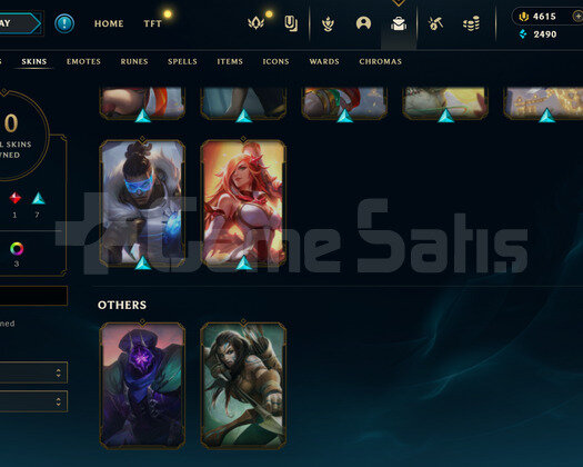 TR Plat 4 | 4615 RP - 10 Kostüm | LoL Hesap