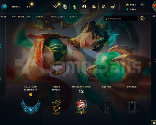 TR Plat 4 | 4615 RP - 10 Kostüm | LoL Hesap