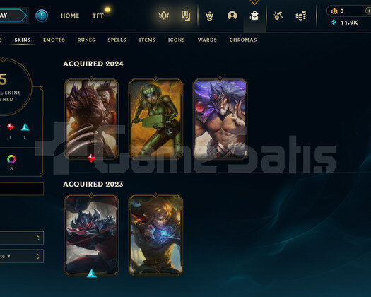 TR Flex Zümrüt 3 | 5 Kostüm 34 Hero | LoL Hesap