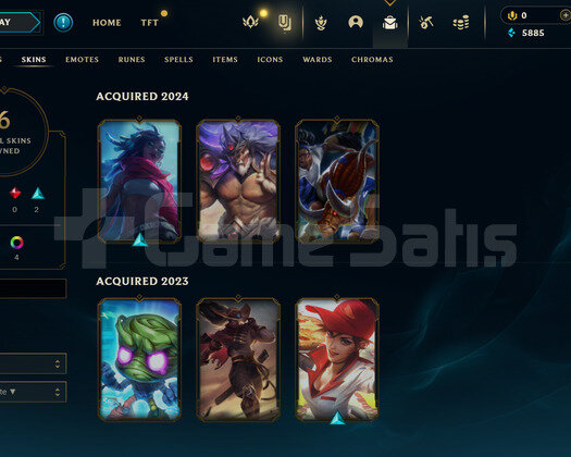 TR Gold 2 | 6 Kostüm - 33 Hero | LoL Hesap
