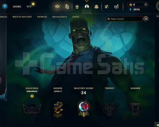 TR Unranked | 5 Kostüm - 32 Hero | LoL Hesap