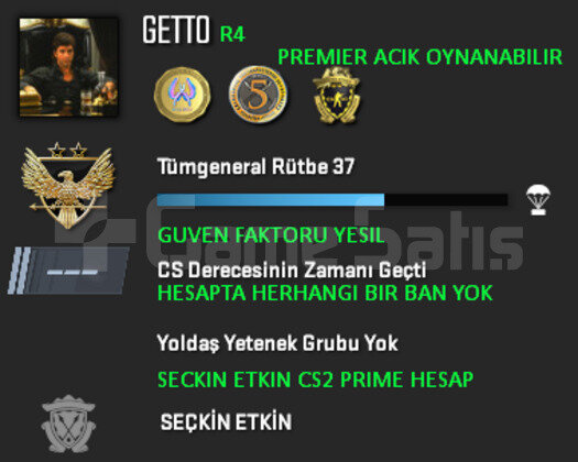 PREMIER ACIK | CSGO PRIME | GUVEN FAKTORU YESIL