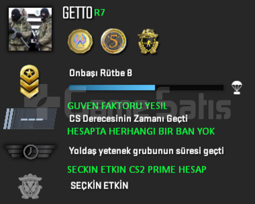 3 MADALYA | CS2 PRIME | GUVEN FAKTORU YESIL