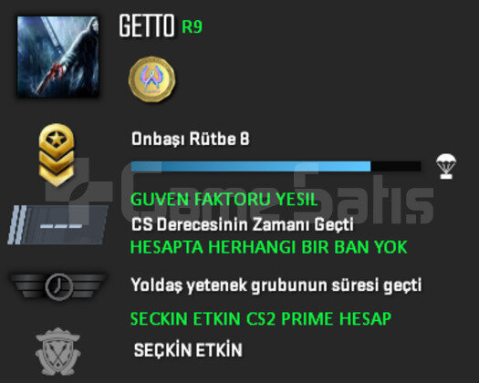 CS2 PRIME GUVEN FAKTORU YESIL