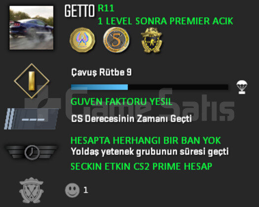 3 MADALYA | CS2 PRIME | GUVEN FAKTORU YESIL