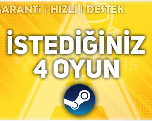 İSTEDİĞİNİZ 4 OYUN + GARANTİ + DESTEK