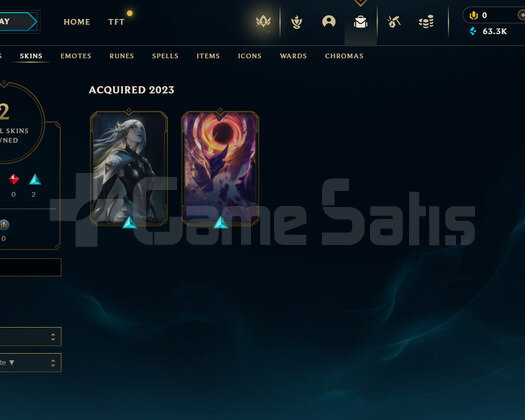 TR Plat 3 | 2 Kostüm - 63K Mö | LoL Hesap
