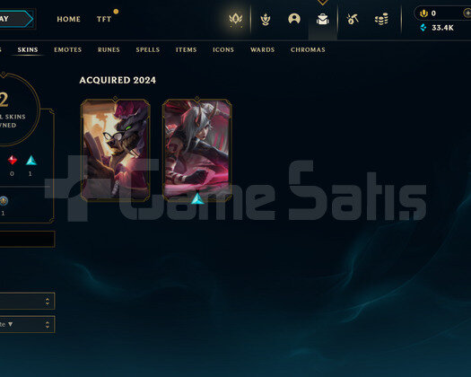 TR Gold 1 | 2 Kostüm - 33K Mö | LoL Hesap