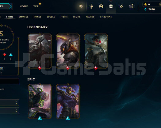 TR Unranked | 5 Kostüm - 34 Hero | LoL Hesap