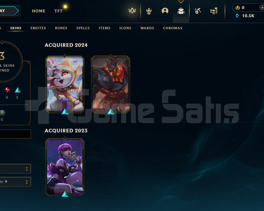 TR Unranked | 3 Kostüm - 10K Mö | LoL Hesap