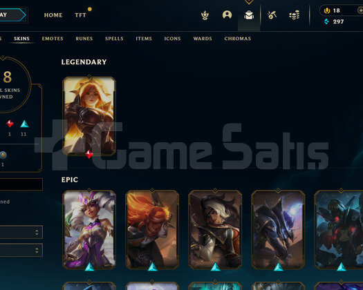 TR Gold 4 | 18 Kostüm - 34 Hero | LoL Hesap