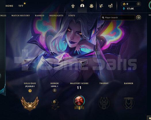 TR Gold 1 | 2 Kostüm - 17K Mö | LoL Hesap