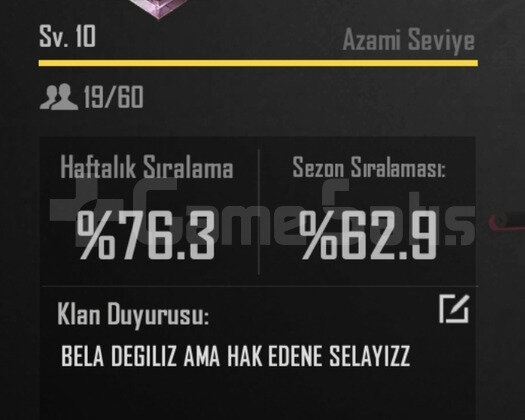 10 SEVİYE KLAN İSİM AKTİF 5 DAKİKADA TESLİMAT