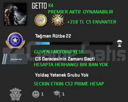 PREMIER AKTIF CS2 PRIME | 200TL ENV | YESIL FAKTOR