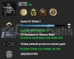 4 MADALYA | CS2 PRIME | GUVEN FAKTORU YESIL