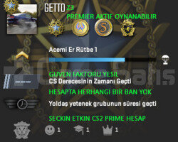 PREMIER AKTIF CS2 PRIME | 4 MADALYA | YESIL FAKTOR