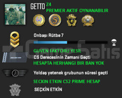PREMIER AKTIF CS2 PRIME | 4 MADALYA | YESIL FAKTOR