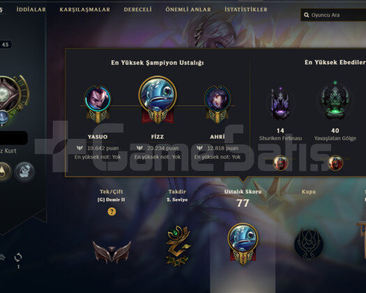 EUW HANDMADE DEMIR 2 EBEDILI LOL HESABI