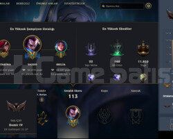 DEMİR 4 0 LP PRESTİJLİ 92 LVL LOL HESABI