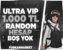 |DOPDOLU| 1000TL PUBG RANDOM HESAP ULTRAVİP++++