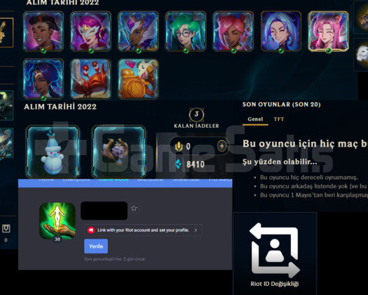 GANİMETLİ 2022 BOTTED LOL HESABI
