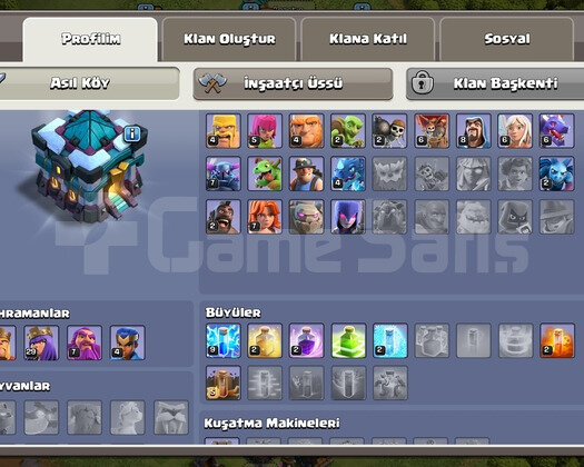 clans of clans hesabı ucuz
