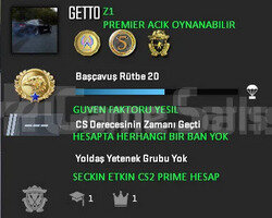 PREMIER ACIK | CSGO PRIME | GUVEN FAKTORU YESIL