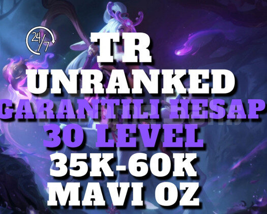 TR GARANTİLİ 35K-60K MAVI ÖZ 30 LEVEL UNRANKED