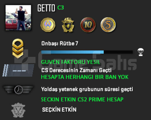 4 MADALYA | CS2 PRIME | GUVEN FAKTORU YESIL