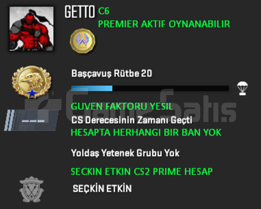 PREMIER ACIK | CSGO PRIME | GUVEN FAKTORU YESIL
