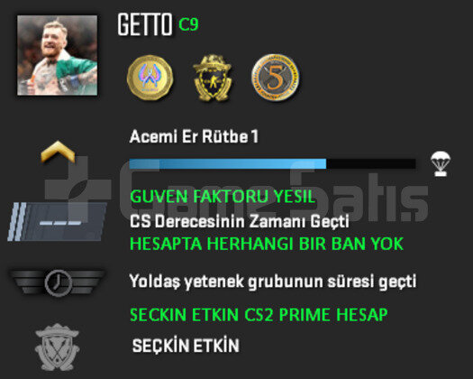 3 MADALYA | CS2 PRIME | GUVEN FAKTORU YESIL