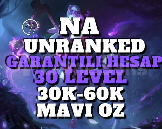 NA GARANTİLİ 30K-60K 30 LEVEL UNRANKED HESAP