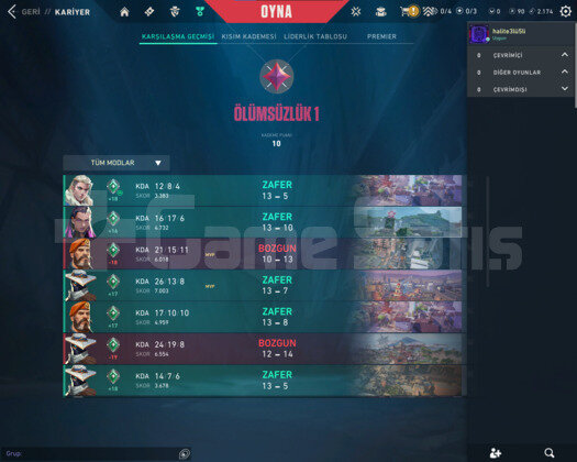 İmmortal 1 Hesap +High MMR Boost/isimdeğiştirme+