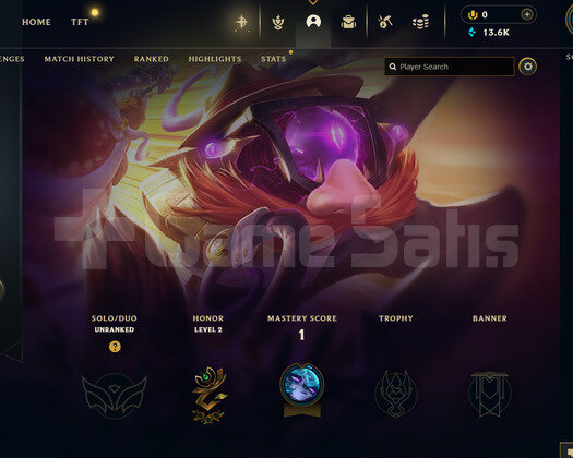 EUW Unranked | 1 Kostüm - 13K Mö | LoL Hesap