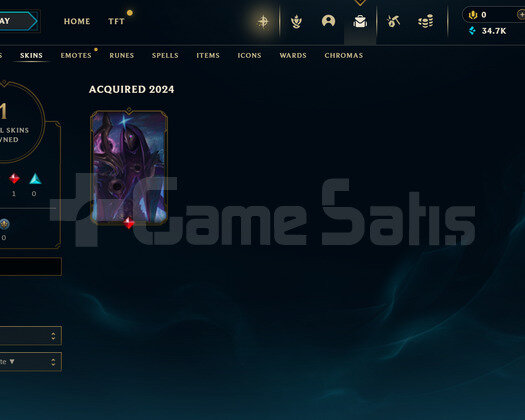 EUW Unranked | 1 Kostüm - 34K Mö | LoL Hesap