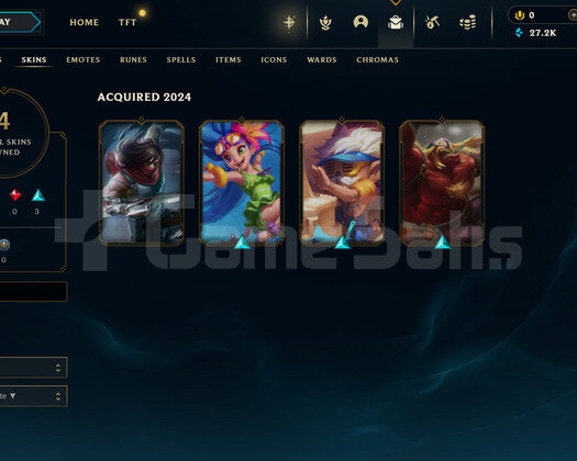 EUW Unranked | 4 Kostüm - 27K Mö | LoL Hesap