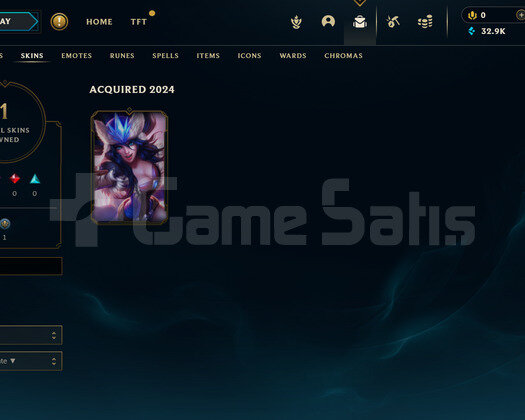EUW Gold 2 | 1 Kostüm - 32K Mö | LoL Hesap