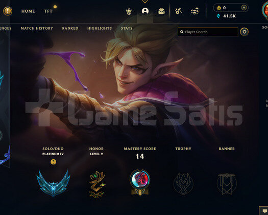 EUW Plat 4 | 1 Kostüm - 41K Mö | LoL Hesap