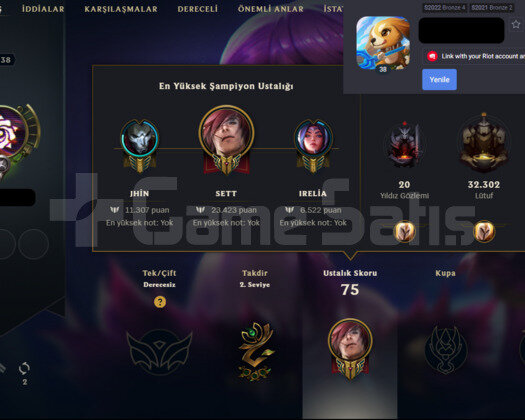 UNRANKED HANDMADE LOL HESABI