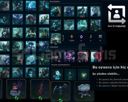 UNRANKED HANDMADE LOL HESABI