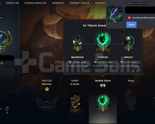 UNRANKED HANDMADE LOL HESABI