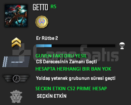 CS2 PRIME GUVEN FAKTORU YESIL