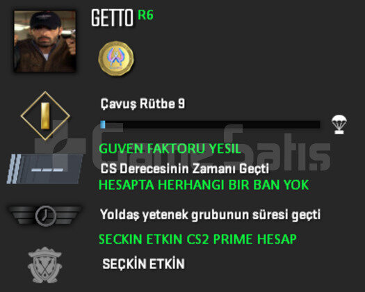 CS2 PRIME GUVEN FAKTORU YESIL