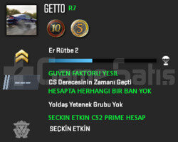 10 + 5 YIL JETONLU YEŞİL FAKTÖR CSGO PRİME HESAP