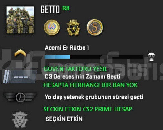 3 MADALYA | CS2 PRIME | GUVEN FAKTORU YESIL