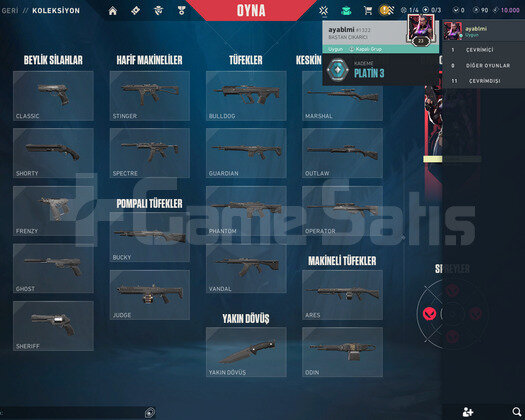 TR/PLAT 3 YÜKSEK MMR TEMİZ HESAP/MAİLLİ