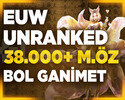 EUW BANSIZ 38-75K MAVİ ÖZ 30 LEVEL UNRANKED